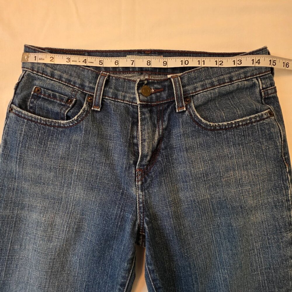 Levis Women's 515 Bootcut Distressed Denim Blue Jeans, Size 4M - Picture 5 of 9